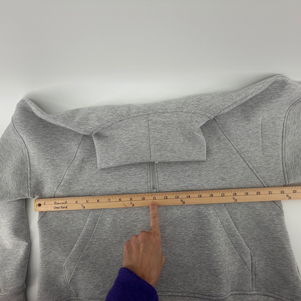CALIA Women M Light Heather Grey Soft Scuba 1/4 Zip Sweatshirt NEW Athleisure - Picture 6 of 8